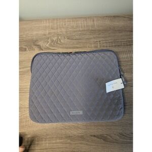 Vera Bradley Laptop Sleeve Case 13 inch Blue Gray Quilted Floral Interior NWT